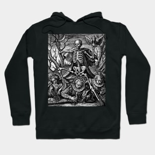 Death tramples on three female allegorical figures representing sensual pleasures - Hieronymus Wierix Hoodie